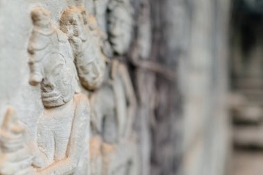 Antik taş oymalar Budist tapınağı
