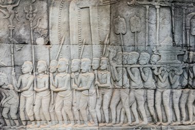 Antik taş oymalar Budist tapınağı