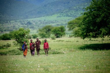 Çocuk Afrika kabilesinin