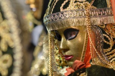 Venedik Maske ayakta karnavalında insan