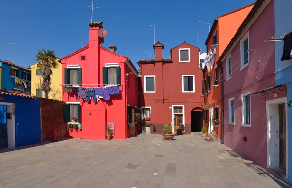 Vue d'observation des bâtiments colorés — Photo