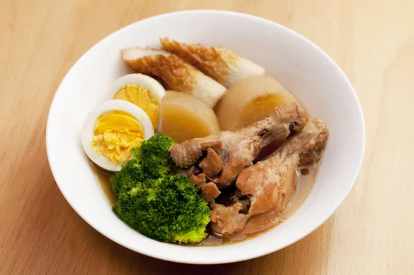 Simmered Chicken Daikon — Stock Photo, Image