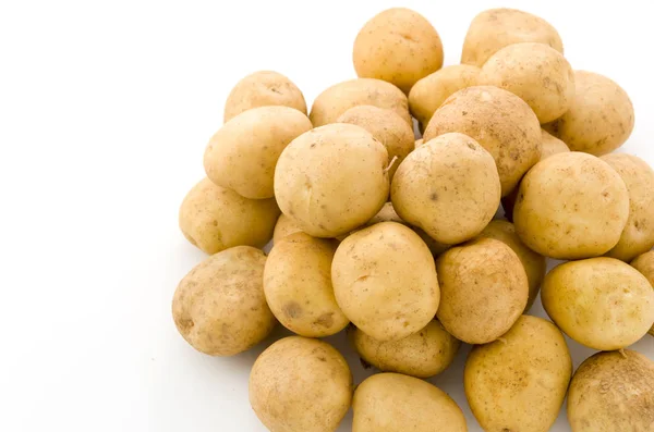 Fresh Potato Pile White Background — Stock Photo, Image