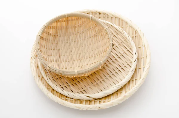 Tamiz Bambú Sobre Fondo Blanco —  Fotos de Stock