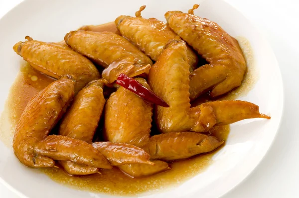Süße Und Würzige Teriyaki Chicken Wings Rühren Braten Und Kochen — Stockfoto