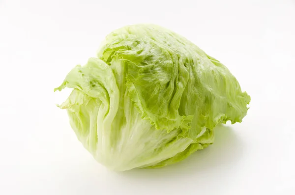 Frische Salatblätter Auf Weißem Hintergrund — Stockfoto