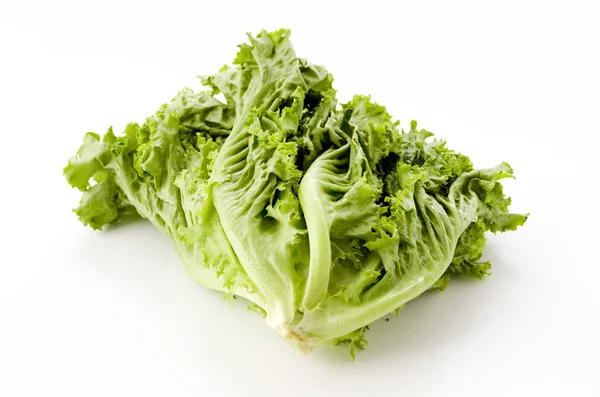 Green Leaves Lettuce White Background — ストック写真