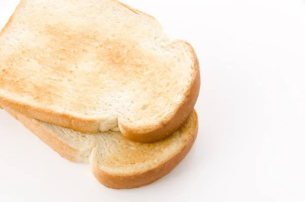 Snijd Brood Witte Achtergrond — Stockfoto