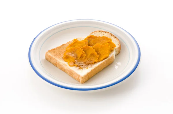 Pumpkin Paste Sliced Toast Bread Cinnamon Sugar — Stock Photo, Image