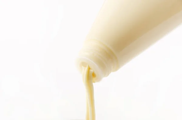 Mayonnaise Squeezed Out Tube — 스톡 사진
