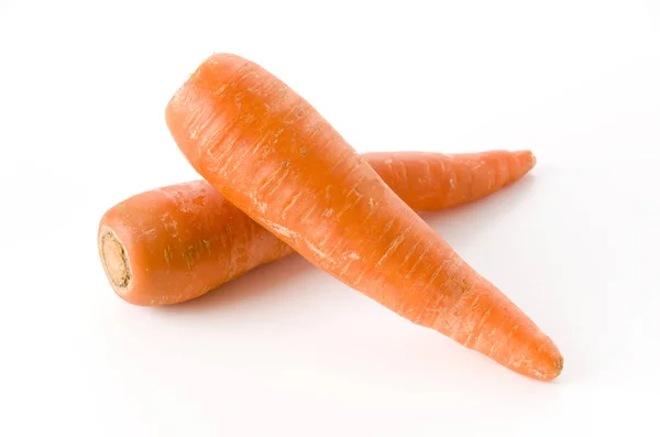 Свіжа Морква Білому Тлі — стокове фото