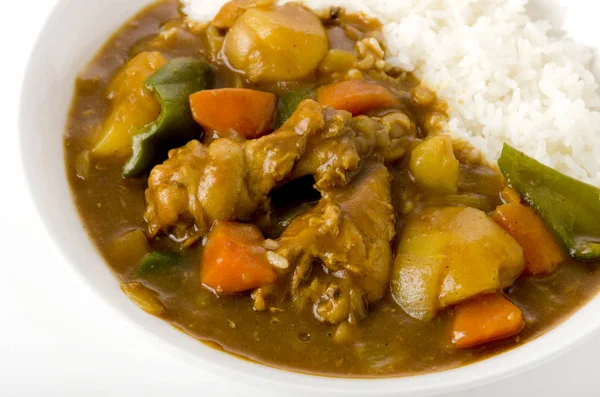 Comida Japonesa Caril Frango Com Arroz — Fotografia de Stock