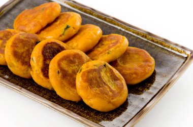 Japon yemeği, Kabocha mochi, balkabaklı pirinç köftesi.