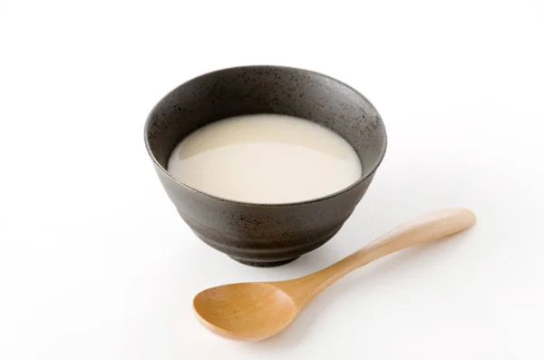 あまざけ 発酵米を原料とした伝統的な甘酒 — ストック写真