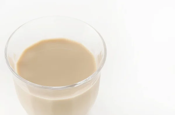 Iced Coffee Glass Cold Milk Summer Drink — 스톡 사진