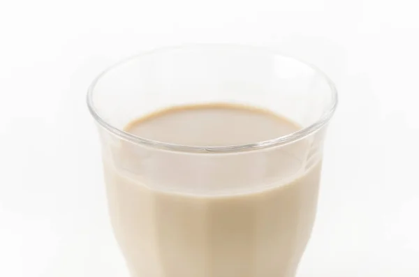 Mrożona Kawa Szklance Zimnym Mlekiem Letni Drink — Zdjęcie stockowe