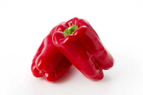Rote Paprika Isoliert Auf Weißem Hintergrund — Stockfoto
