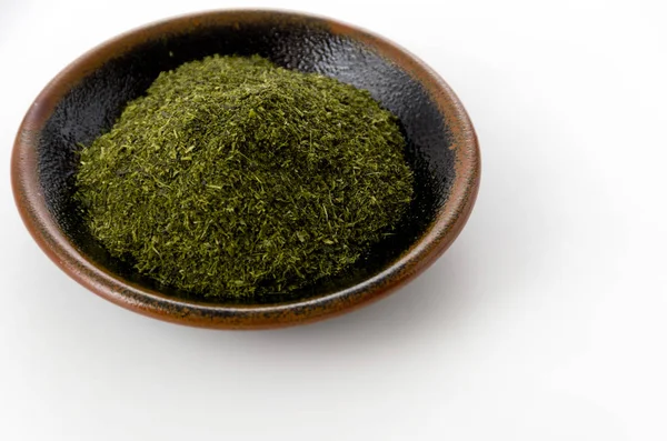 Verde Japonés Konacha Refiere Polvo Que Dejó Caer Proceso Producción — Foto de Stock