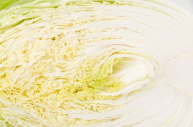 Napa lahanası ya da Çin lahanası. Yakın plan.