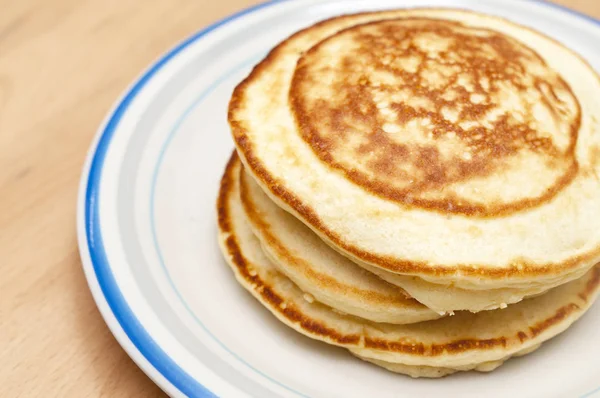 Stack Plain Pancakes Plate — 스톡 사진