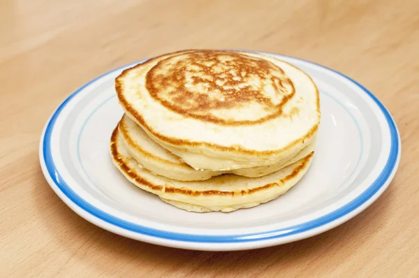 Stack Plain Pancakes Plate — 스톡 사진