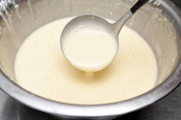 Mixing dough for pancake