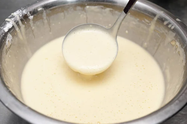 Mixing Dough Pancake — Stock Photo, Image