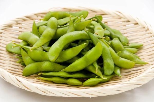 Edamame Japanese Food Boiled Green Soybeans — Stock Photo, Image