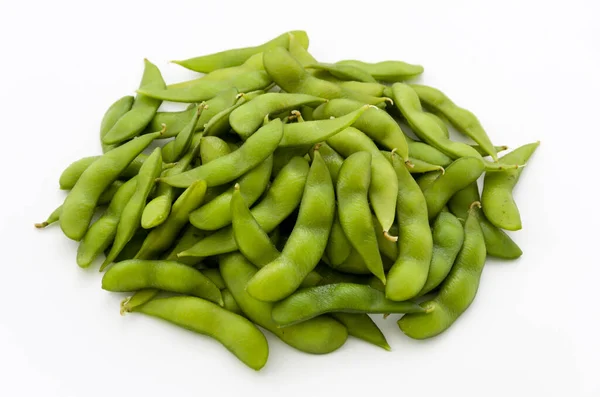 Edamame Японская Еда Вареные Зеленые Соевые Бобы — стоковое фото