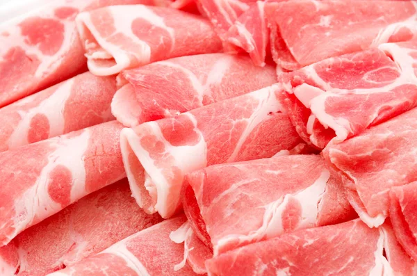 Thin Sliced Pork Boston Butt Background — Stock Photo, Image