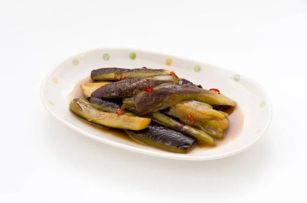 Cibo Giapponese Salsa Soia Dolce Melanzane Fritte — Foto Stock