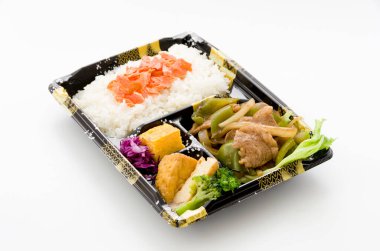 Japon Bento Beslenme çantası, Kızarmış biftek ve dolmalık biber.