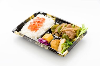 Japon Bento Beslenme çantası, Kızarmış biftek ve dolmalık biber.