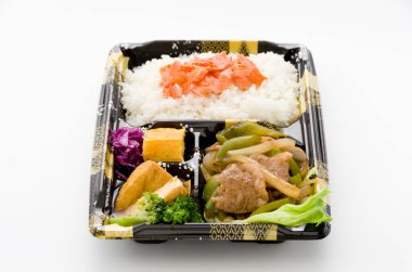 Japon Bento Beslenme çantası, Kızarmış biftek ve dolmalık biber.