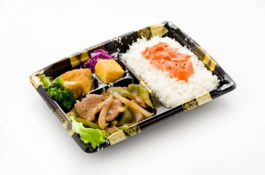 Japon Bento Beslenme çantası, Kızarmış biftek ve dolmalık biber.