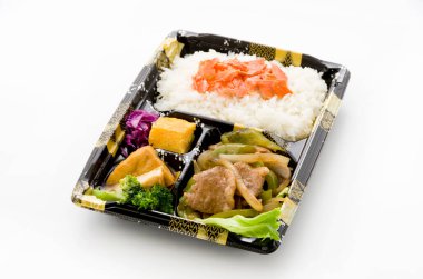 Japon Bento Beslenme çantası, Kızarmış biftek ve dolmalık biber.
