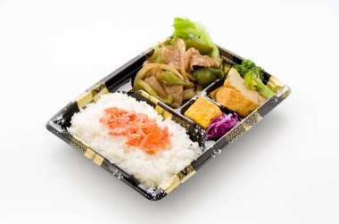 Japon Bento Beslenme çantası, Kızarmış biftek ve dolmalık biber.
