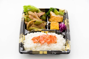 Japon Bento Beslenme çantası, Kızarmış biftek ve dolmalık biber.