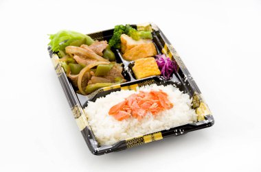 Japon Bento Beslenme çantası, Kızarmış biftek ve dolmalık biber.