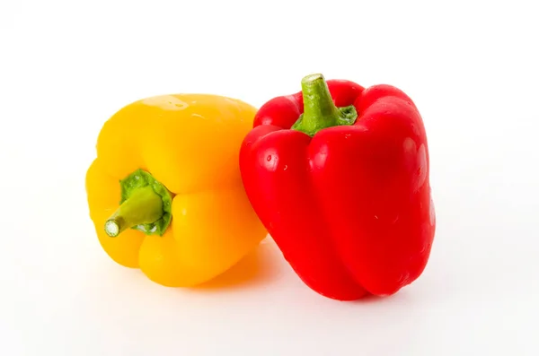 Paprika Bell Pepper Vit Bakgrund — Stockfoto