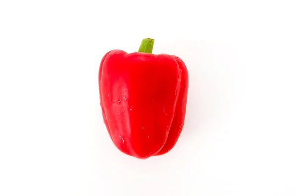 Paprika Rode Zoete Peper Geïsoleerd Een Witte Achtergrond — Stockfoto