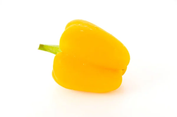 Paprika Gelber Paprika Auf Weißem Hintergrund — Stockfoto