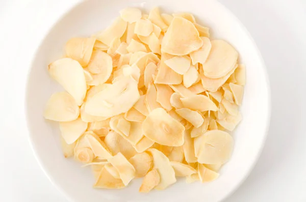 Batatas Fritas Alho Secas Prato Pequeno — Fotografia de Stock
