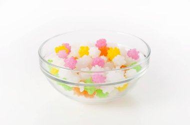 renkli konpeitou (Japon geleneksel şeker şekeri) 