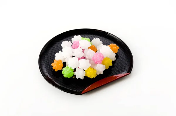 Colorido Konpeitou Dulce Azúcar Tradicional Japonés Bandeja — Foto de Stock