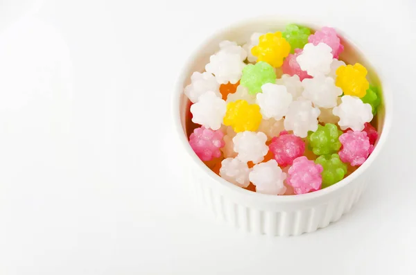 Konpeitou Colorido Doce Açúcar Tradicional Japonês Cocotte — Fotografia de Stock