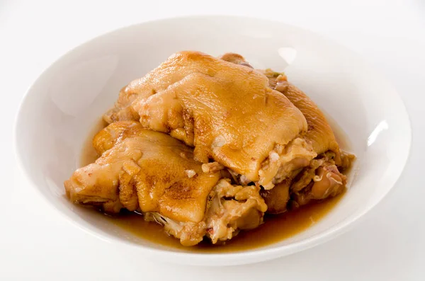 Japanisches Essen Okinawa Küche Tebichi Köstliche Geschmorte Schweinsfüße — Stockfoto