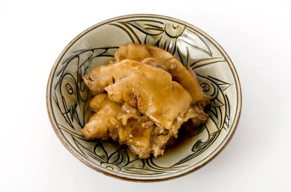 Comida Japonesa Cocina Okinawa Tebichi Deliciosos Pies Cerdo Guisado — Foto de Stock