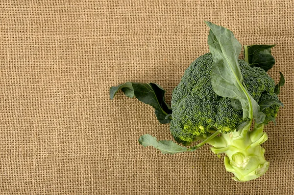 Brokoli Segar Burlap — Stok Foto
