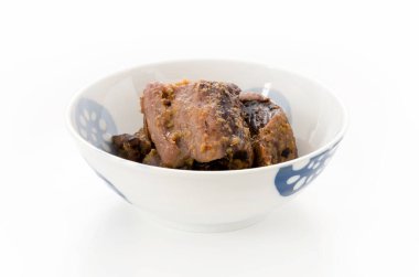 Ton balığının kaynamış kemikli parçaları, Japon yemekleri..